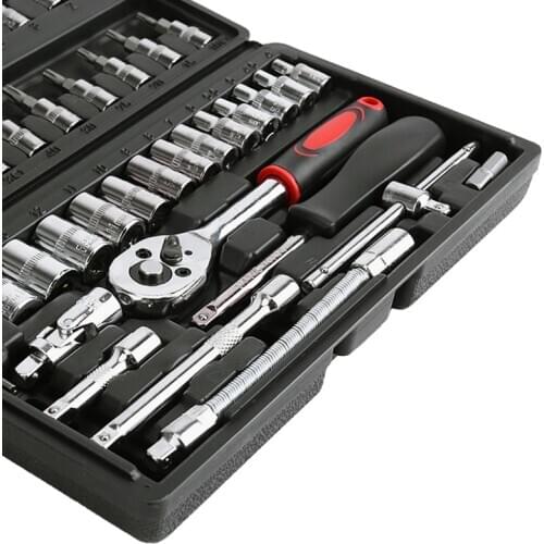 Hand Tools Set 45 IN 1 Torque Wrenches Multitool Bicycle Motorcycle Repair Ratchet Spanner Set Socket Ratchet Wrench Repair Tool