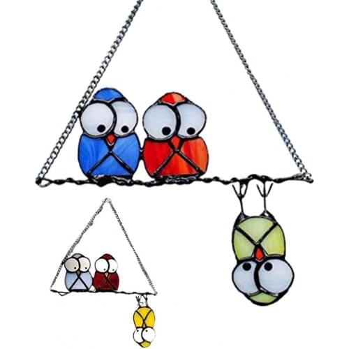 Wall Pendant Owl Pattern Decorative Metal Indoor Outdoor Garden Hanging Pendant for Home Metal Pendant