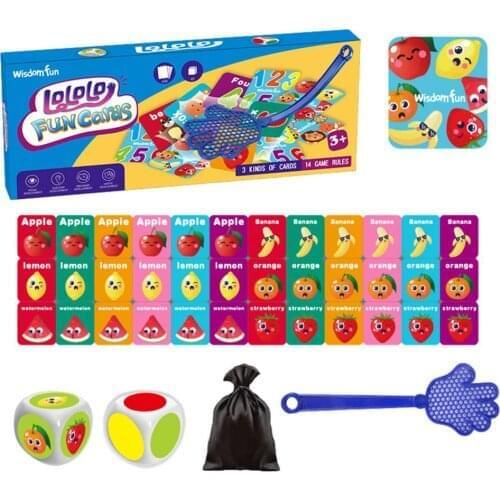 Board Game Educational Fruits Animal Interactive Digital Card Toy Kindergarten Teaching Aids Fruit Animal Numbers Card Game Toy