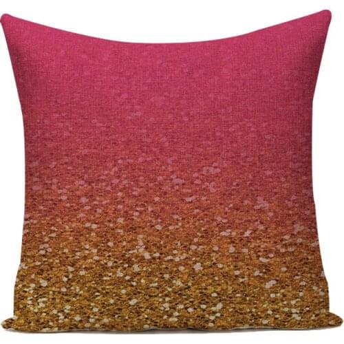 High Quality Cushion Covers Art Sequins Pillow Covers Girls Car Beds Large Cotton Linen Home Decorative Colour Throwpillow Cover