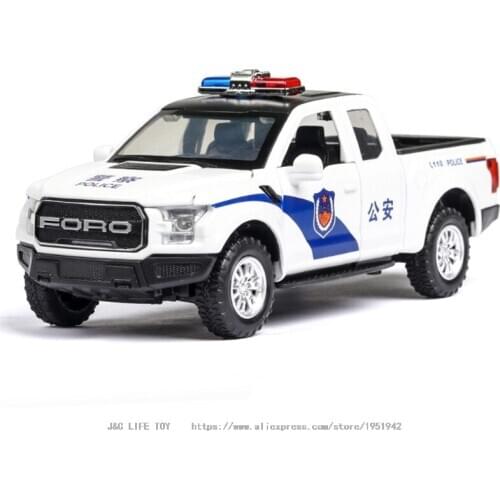 New 1:32 Ford F150 Truck Police Alloy Car Model Diecasts & Toy Vehicles Toy Cars Educational Toys For Children Gifts Boy Toy
