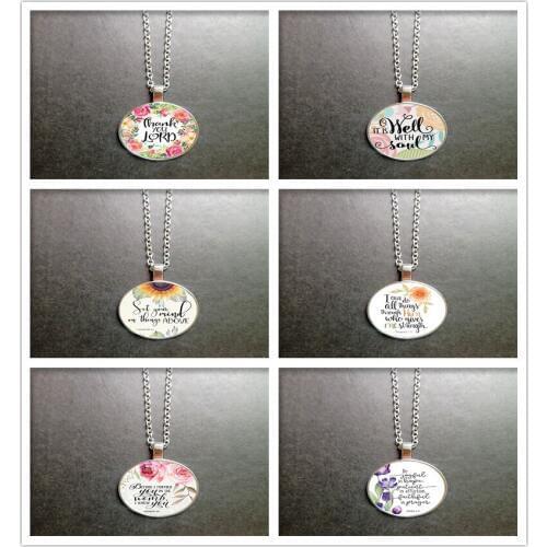 2020 New It Is Well With My Soul Bible Verses Nursery Verse Necklace Fashion Jewelry Religion Pendant Christian
