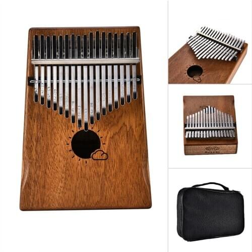 17-key Mahogany kalimba Mbira thumb piano + bag Keyboard instrument Kalimba Sanza Cloud models