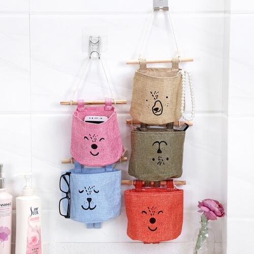 Home Kitchen Bathroom Hanging Storage Bag Wall Door Wardrobe Closet Organizer Cosmetic Toys Pouch Organizer Hanging Organizer
