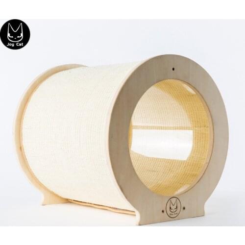 Solid Wood Transparent Space Capsule Sisal Cat Climbing Frame Cat Litter Cat Scratching Post Board Cat Toy