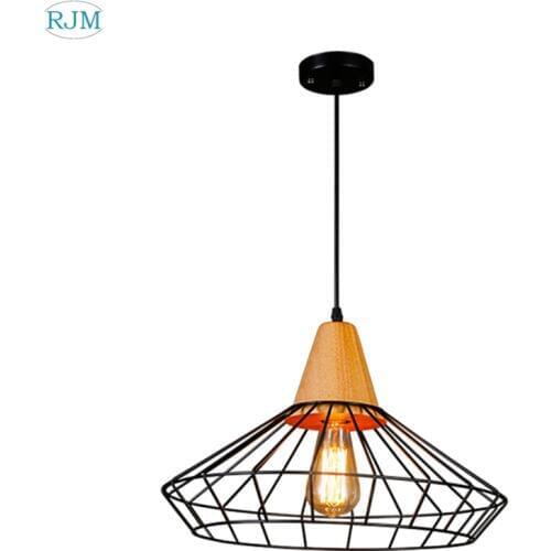 Nordic Creative Retro Iron Pendant Light Personality Bar Vintage Mesh Hang Lamps Bedroom Living Room Cafe Restaurant Lighting