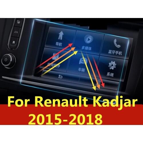 Car styling Navigation Tempered Glass Screen Protector Steel Portective Interior decoration For Renault Kadjar 2015-2018