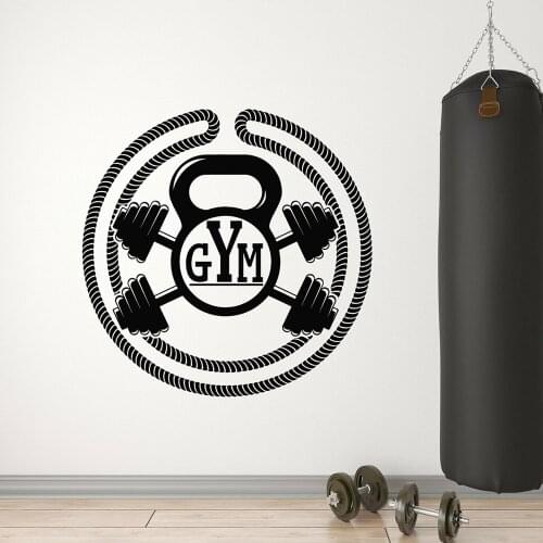 Gym Wall Decals Fashion Bodybuilding Fitness Lifestyle Sport Club Vinyl Man Cave Interior Self-adhesive Wall Stickers Z472