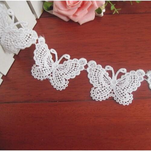 Polyester light water soluble lace butterfly DIY garment accessories wholesale clothing accessories pastoral wide 5CM