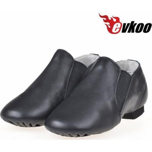 High quality Black Brown color women leather Jazz Dance Shoes for girls Adult EJ-002
