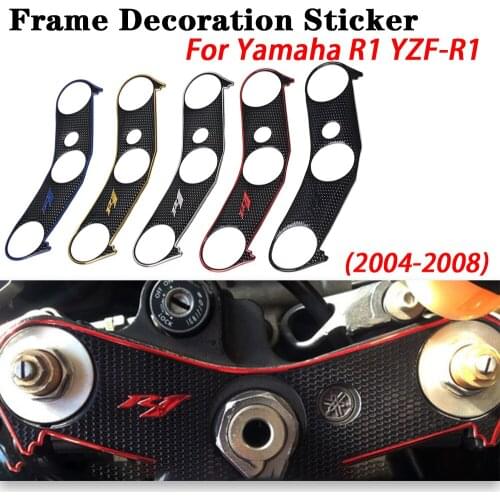 Motorcycle Oil Tank Protection Plate Steering Stickers Pad Cover Decal Sticker For Yamaha R1 2004-2008 YZFR1 YZF-R1 YAMAHA R1