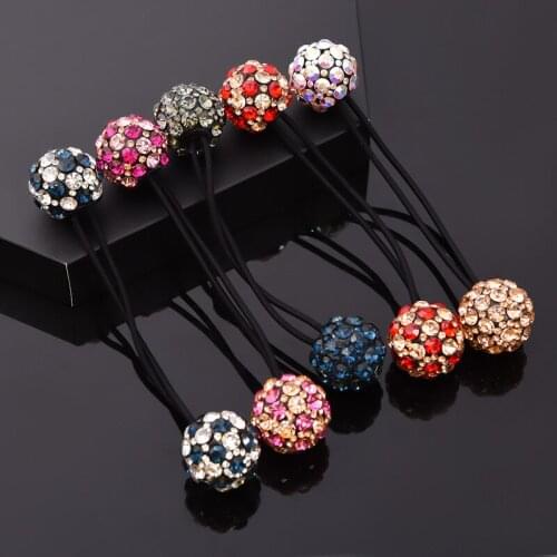 Korean Style New Girl Ball Hair Rope Rhinestone Inlaid Personality Hair Ties Headdress for Women Fashion Hair Accessories