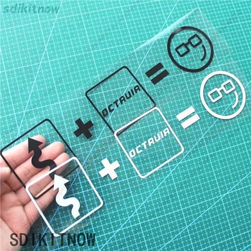 1pc Curve Smile Car Sports Decal Sticker Styling Windows Door Decoration For SKODA octavia 1 2 3 a5 a7 RS accessories