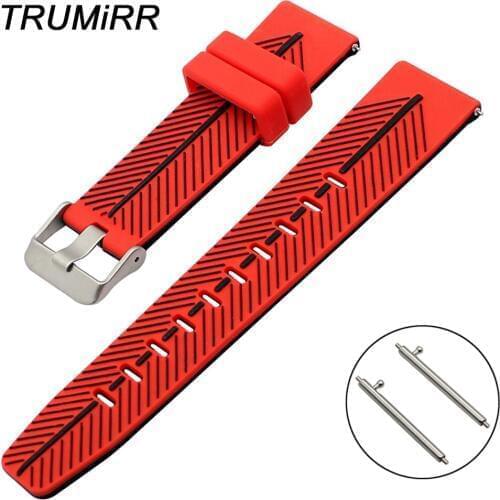 22mm Leaf Silicone Watchband for Asus ZenWatch 1 2 Men LG G Watch Urbane W150 Pebble Time Vector Quick Release Band Rubber Strap