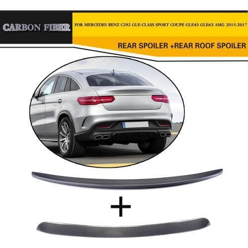 Car-Styling Carbon Fiber Rear Roof Wing Trunk Spoiler Lip for Mercedes-Benz C292 GLE-Class Sport GLE43 GLE63 AMG 2015-2017