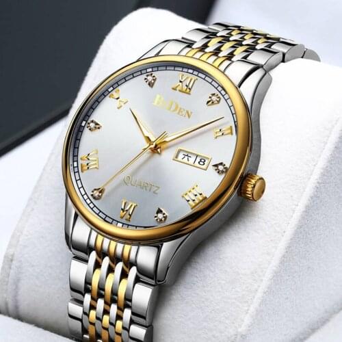 BIDEN Business Mens Watches Famous Brand Luxury Big Dial Male Watch Waterproof Quartz Gold Watch Men Calendar montre homme 2021