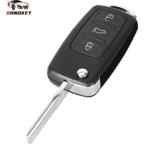 Dandkey Remote Key Case 3 Buttons Shell Fob For Volkswagen Passat Tiguan Polo Golf Car Key Shell