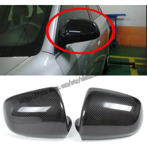 Fit For Audi A4 B7 2005-2008 Real carbon fiber Rearview Mirror Cover 2pcs