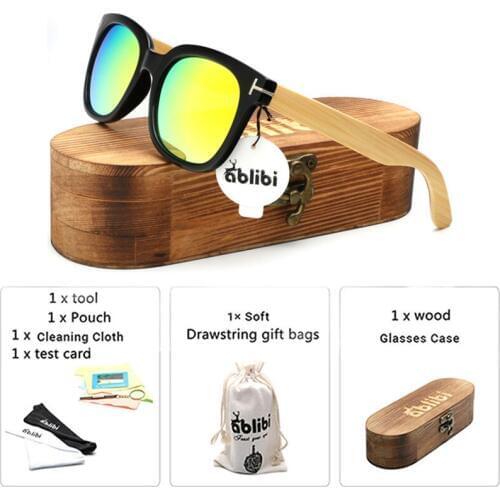 Wooden Sunglasses,Ablibi Polarized Mens Wood Sunglasses Handmade Lightweight Shades with Gift Box