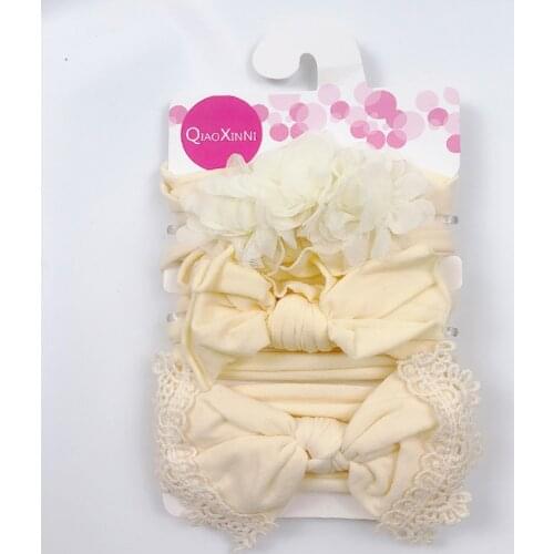 3pcs/Lot Bow Flower Elastic Headbands Kids Photography Props Baby Girls Cute Headwear Christmas Gift Hair Accessories Sets
