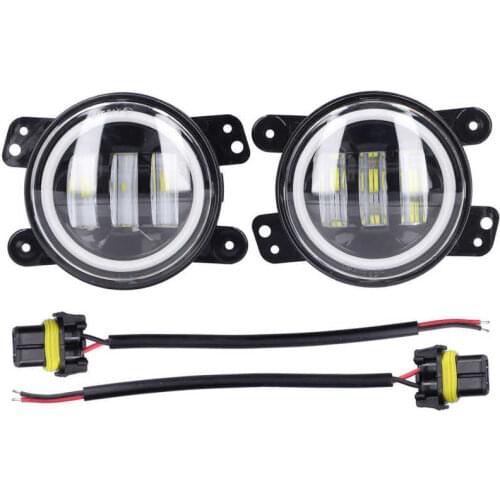 Angel Eyes Light 30W 3000LM LED Front Foglight 10-30V Universal for Car Truck Van Trailer