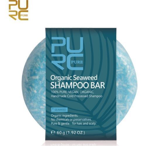 PURC Hot Sale Seaweed Shampoo Handmade Soap Handmade Cold Processed Hair Shampoo Bar Not Include Chemicals And Preservatives 60g