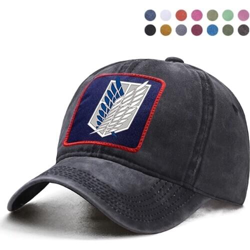 Janpan Anime Attack On Titan Baseball Cap Woman Ponytail Caps Man Solid Hat Dad Trucker Snapback Boinas Gorras Brecets Caps