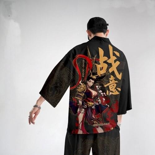 Kimono Streetwear Japanese Kimono Man Asian Clothes Japanese Male Kimono Cardigan Men Shirt Kimonos Yukata MenS Haori 12126