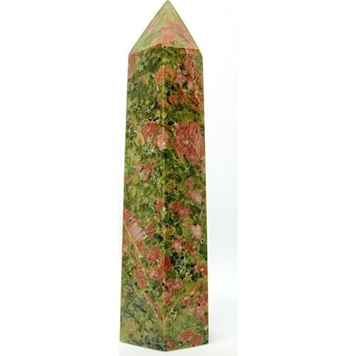 Natural flower greenstone crystal point natural gem mineral samples