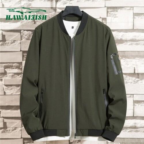 Hawaifish brand Mens jacket 2021 Spring Autumn hot sale casual windbreaker comfortable high quality jacket motorcycle male