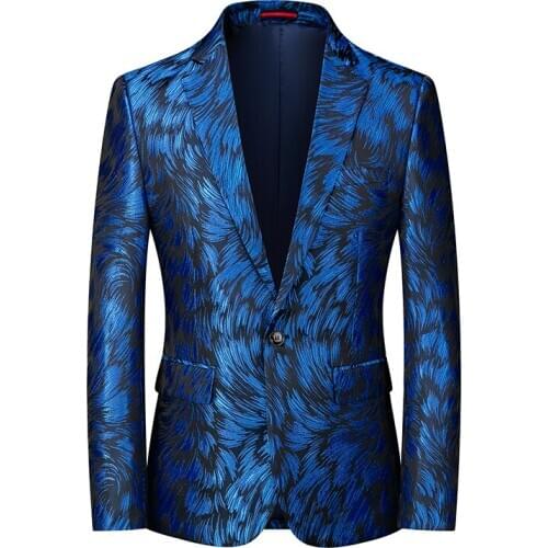 Men Blazers Banquet Stage Costume New Fashion Formal Casual Suit Jackets Slim Fit Party Prom Ball Singer Host Dancer Nightclub