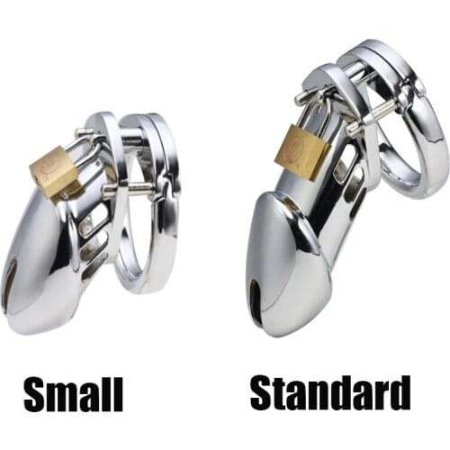 Manyjoy 40/45/50mm Male Chastity Device Cock Cage Dildo Penis Ring New Lock BDSM Bondage Adult Erotic Products Sex Toys for Men