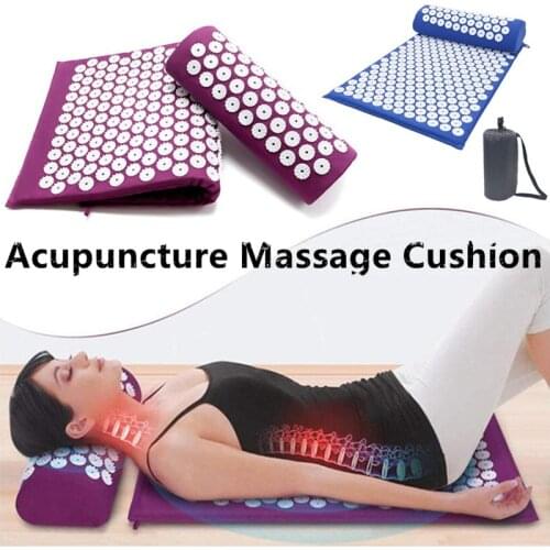 New Massager Cushion And Pillow Acupuncture Mat Acupressure Relieve Stress Back Body Pain Spike Mat Massage Yoga Mat