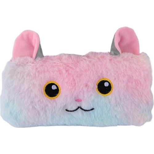 New Cute cartoon unicorn plush large capacity pencil case student stationery bag