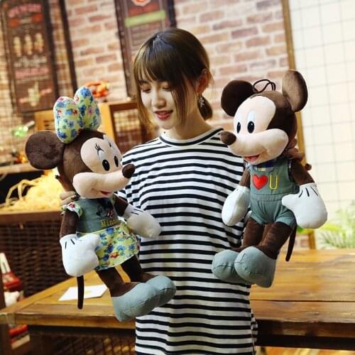 Disney 50/70/120cm Mickey Minnie toy Mickey Mouse doll plush toy doll decoration ornaments couple plush toy pillow