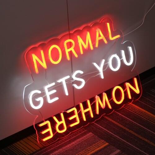Custom waterproof personalized neon NORMAL GETS YOU NOWHERE Signs wedding proposal Valentines Day wall living room decoration