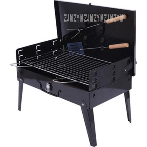 Portable Foldable Charcoal BBQ Grill for 3-5 Person Outdoor Camping Barbecue Roasting Picnic Family Party Grill Home Garden BBQ