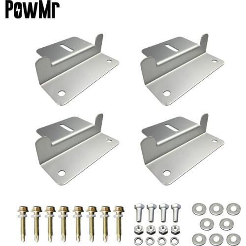 PowMr 1 Set Solar Panel Mounting Z-Types Solar Mounting Kit Set of 4 Units For RV Boat Off Grid Roof