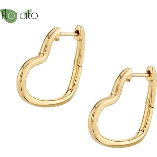 925 Silver Ear Buckle Creative Heart-shaped Irregular Hoop Earring Suitable for Couples Engagement Valentines Day Gifts Jewelry
