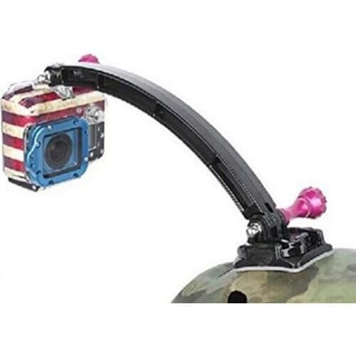 Helmet Arm Extension Curved Pole Selfie Stick For GoPro 9 8 7 6 5 SJCAM Xiaomi Yi 4K DJI Camera Go Pro Accessories