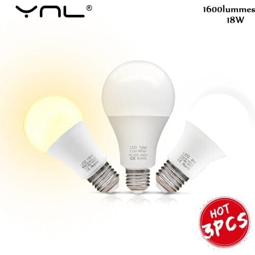 3pcs LED LED Light E27 LED Bulb AC 220V 240V 18W 15W 12W 9W 6W 3W 1W Lampada LED Spotlight Table Lamp Saving Energy Bombillas