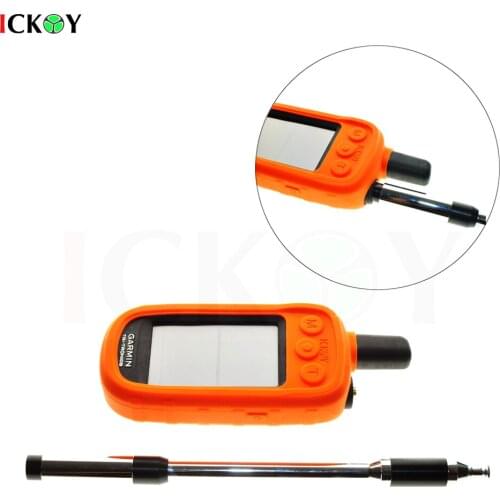 Extendable Telescopic Dual Band SMA-Male Antenna + Silicone Protect Case for Handheld GPS Garmin Alpha 100 Alpha100