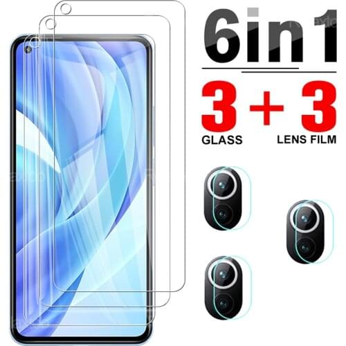 6 In 1 Full Cover Tempered Glass Protector For Xiaomi Mi 11 Lite Camera Lens Protective Glass For Xiami Xaomi Xiomi Mi11 11Lite