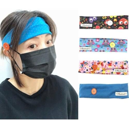 Hair Accessories Headbands For Women Sport Elastic Ladies Turban Mask Buttons Bandeau Fillet Mujer Scrunchie Headwear Hair Band