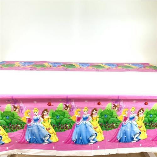1Pcs 1.8*1.08M Snow White Belle Aurora Princess Tablecloth Kids Birthday Party Decoration Party Supplies Favorite Tablecover