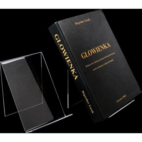 1pc Acrylic Book Display Stand Photo Frame Brochure Artwork Holder Organizer For Book Stand