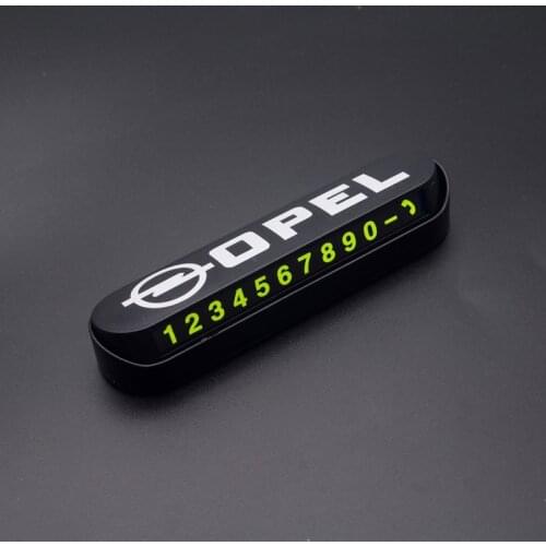 1pcs Car Styling Temporary Parking Card Phone Number Card Sticker for Opel Astra H G J Insignia Mokka Zafira Corsa Accessories