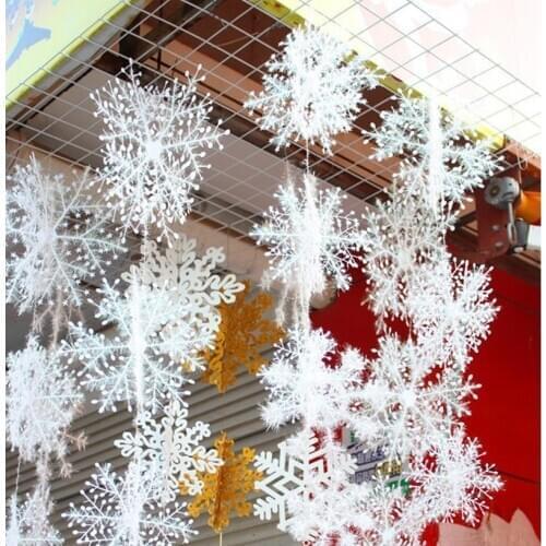 45pcs 11cm Christmas Artificial Snowflake Christmas Tree Decor Snow Fake Snowflakes Christmas decorations for home noel