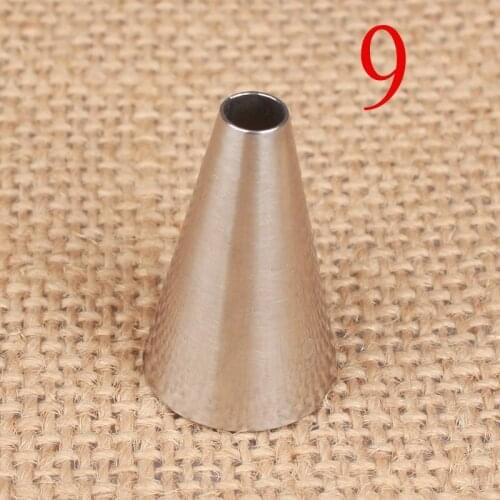 9# Small round Hole Decorating Nozzle 304 Stainless Steel Welding Seamless Baking DIY Tool Small Number