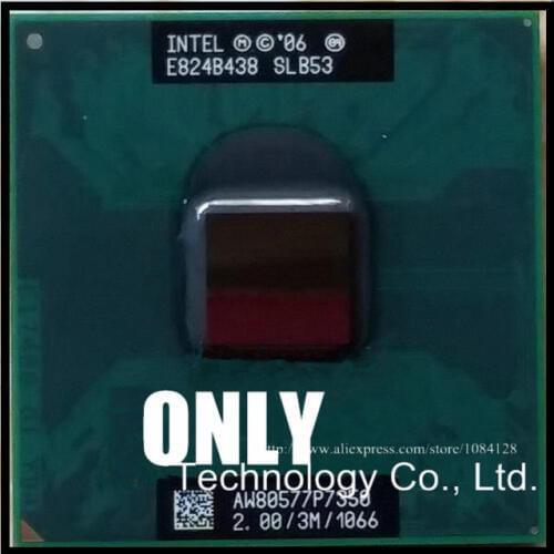 Free shipping Laptop CPU P7350 CPU 2.0 / 3M / 1066 PGA official version of the original spot SLB53 cpu processor
